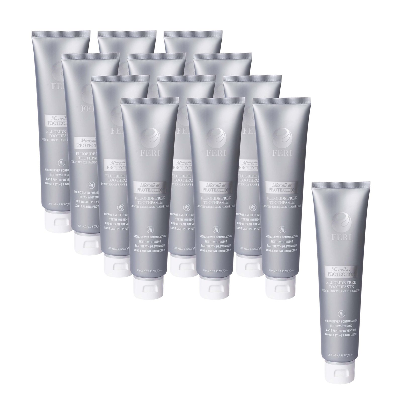 FERI Flawless Microsilver Protection Toothpaste Family Pack - Buy 12 get 1 FREE